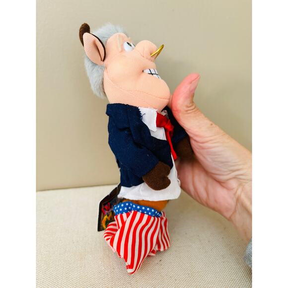 Idea Factory 1998 Infamous Meanies Bull Clinton Bean Bag Plush - Picture 2 of 8